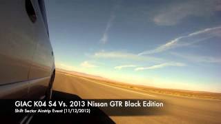 GIAC Tuned RSK04 B5 S4 versus stock 2013 GTR Black Edition [upl. by Winny]