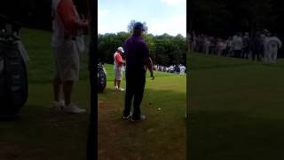 Ernie Els Golf Swing BMW PGA Championship Pro Am 2017 [upl. by Ecilayram]