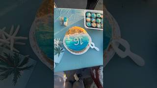 16th birthday cake☀️🏖️🌊🎂🧁recipe birthdaycake 16thbirthday beach baking cake party [upl. by Pam]