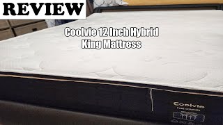 Coolvie 12 Inch Hybrid King Mattress Review  Is It Worth The Money [upl. by Sayres659]