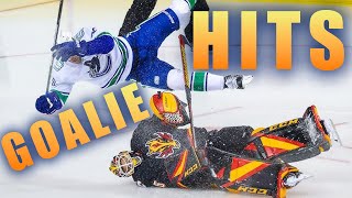 NHL BIGGEST HITS on Goalies  2BC Reacts [upl. by Siobhan11]