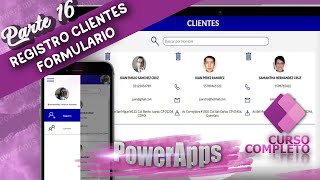 PowerApps   Parte 16  Registro de Clientes Formulario  Curso Completo [upl. by Yrrag]