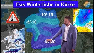 Das Wichtigste in Kürze Schnee im Norden amp Süden Kälte kommende Woche amp Entwicklung ab 15 Januar [upl. by Narton]