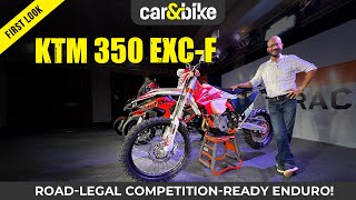 KTM 350 EXCF Enduro Launched In India  walkaround  First Look  carandbike [upl. by Kym]