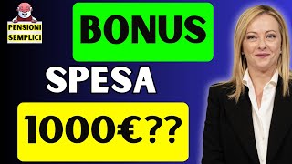 🟨 BONUS SPESA 1000€❓ COSE E COME RICHIEDERLO❗️ MA ATTENZIONE NON E PER TUTTI❗️ [upl. by Enihpled]