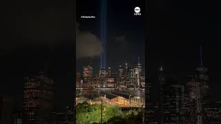 Tribute in Light marks 22 years since 911 attacks  ABC News [upl. by Rue689]