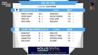 Eastcote CC 1st XI v Ealing Trailfinders CC 1st XI [upl. by Yssis]