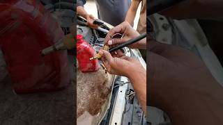 How to injector cleaning process lowpickup civic hondacars automobile [upl. by Einahpets]