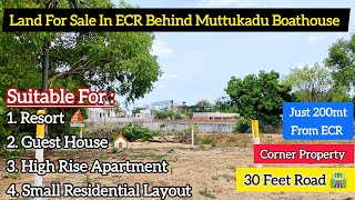 land for sale in ecr chennai muttukadu  plot for sale in ecr chennai [upl. by Hsetirp]