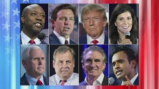 GOP presidential candidates hit campaign trail in 2024 race [upl. by Glimp]