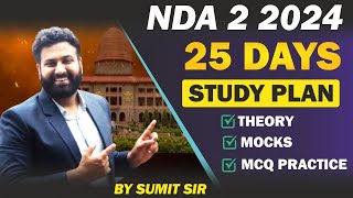 NDA 2 2024 का सबसे Best Study Plan😱 NDA Complete In Last 25 Days Learn With Sumit [upl. by Eenhat]