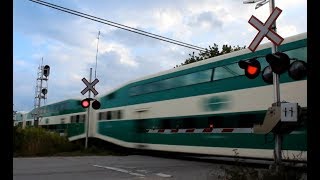 HD 3 clips of Barrie GO trains in October 2017 [upl. by Nedla129]