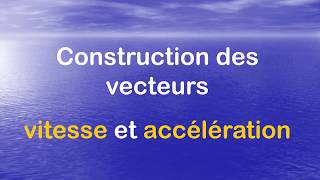 Constructions vecteurs vitesse et accélération [upl. by Rodman879]