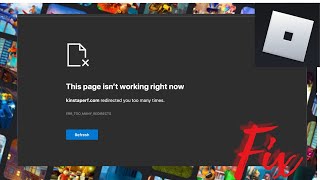 How To Fix ERRTOOMANYREDIRECTS In Windows  Roblox Error Site [upl. by Ishmael]