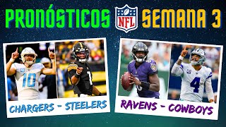 Pronósticos Semana 3  ¿Quién ganará cada partido  NFL 2024 [upl. by Leavelle]