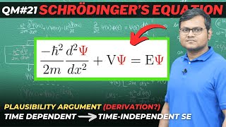 SCHRÖDINGERS EQUATION Derivation  Plausibility Argument amp TimeIndependent SE Derivation [upl. by Anigal]