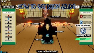 How To Get Raion Azure  Shindo Life Roblox [upl. by Sivam946]