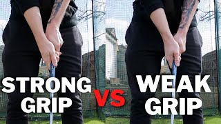 Strong VS Weak Golf Grip  In Detail Look Into Which Grip Is Better [upl. by Hsirk]