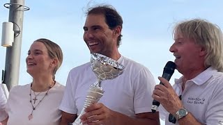 Rafael Nadal lifts another trophy during US Open finals weekend after skipping Grand Slam [upl. by Hock31]