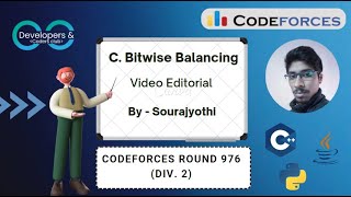 C Bitwise Balancing  Codeforces Round 976 Div 2  Codeforces  DCC NITA [upl. by Ennairda161]