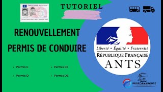 Renouvellement du permis de conduire 2024  Tuto ANTS  Permis CCEDDE [upl. by Jillayne]