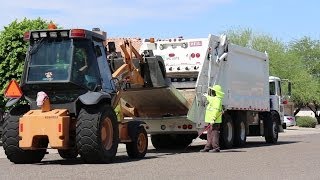 City of Glendale AZ ⇨ AUTOCAR Heil PowerTrak Garbage Truck [upl. by Anifesoj525]