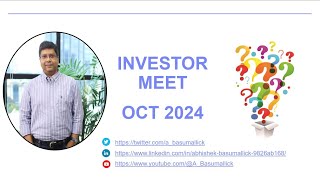 Shree Rama Managers  PMS Investors Meet  Oct 2024 [upl. by Jeni]