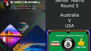 World Blackball Championships Seniors Round 5 Australia v USA [upl. by Colligan204]