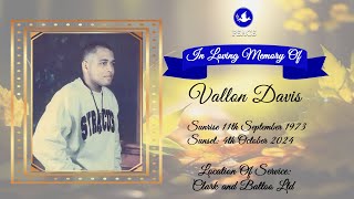 Funeral Tribute Service Of Vallon Davis [upl. by Ahtiuqal343]