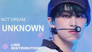 NCT DREAM UNKNOWN  Line Distribution Color Coded [upl. by Thier]