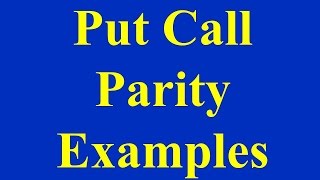 Put Call Parity Examples [upl. by Artsa632]