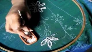 Hand Embroidery Flower Design  Kurush Design [upl. by Pinkerton53]