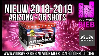 Vuurwerk Wolff NIEUW 20182019 ARIZONA CAKE [upl. by Ahtis42]