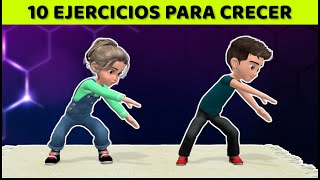 10 MEJORES EJERCICIOS PARA CRECER  ESTIRAMIENTOS PARA NIÑOS [upl. by Noitsuj310]