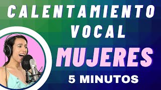 CALENAMIENTO VOCAL de 5 minutos MUJERES Ejercicios de vocalización para cantar BIEN Natalia Bliss [upl. by Assina]