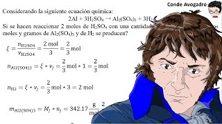 𝐄𝐒𝐓𝐄𝐐𝐔𝐈𝐎𝐌𝐄𝐓𝐑Í𝐀  cuantos 𝐦𝐨𝐥𝐞𝐬 y 𝐠𝐫𝐚𝐦𝐨𝐬 de Al2SO43 y H2 se producen con 2 mol H2SO4 algebra [upl. by Ettennahs]