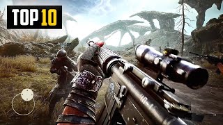 Top 10 Best FPS Shooting Games For Android 2024  High Graphics [upl. by Ayik]