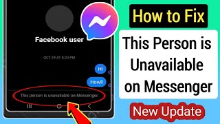 How to Fix This Person is Unavailable on Messenger Error  New Update [upl. by Hepsiba279]