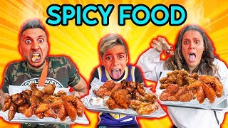 EATING Only SPICY FOOD For 24 Hours Worlds Spiciest Food Challenge  The Royalty Family [upl. by Aloiv141]