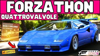 Forza horizon 5How to complete Weekly Forzathon QUATTROVALVOLE  Playlist rewards amp Forzathon shop [upl. by Ahswat392]