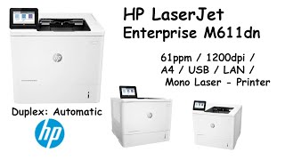 HP LaserJet Enterprise M611dn [upl. by Constancy879]