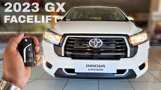 2023 Toyota Innova Crysta Facelift GX 2nd Base On Road Price List Mileage Features [upl. by Adelaide]