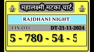 21112024 Rajdhani Night Today Fix Game Rajdhani Night Guessing Rajdhani Satta Matka Night Free Otc [upl. by Debby]