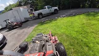 Mowing a small sloped yard FW 25 [upl. by Tibbetts340]