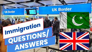 Immigration questions and answers  Sialkot airport  Heathrow airport London  Student visa [upl. by Greysun]