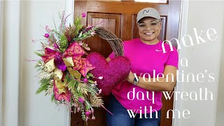 Valentines Day Heart Wreath Tutorial [upl. by Selim614]