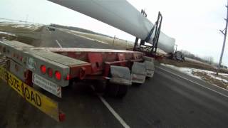 Hauling wind turbine blades with Richards Transport [upl. by Delaney]