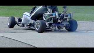 HD HQ  Vintage Dual Engine Kart Breakin Loose at Brodhead WI [upl. by Hartwell]