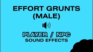 Video Game EFFORT GRUNTS Male  Sound Effects [upl. by Ainedrag]