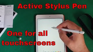 Active Stylus Pen for Touch Screens  box opening and setting up [upl. by Nav]